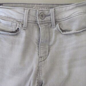 LEVI'S-DENIZEN Women-Jeans-Legging Size 5-Waist 26"-Gray-Pockets-Cotton/Spandex